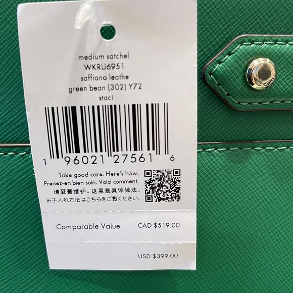 Kate Spade staci medium satchel
COLOR: Green Bean - Picture 15 of 16